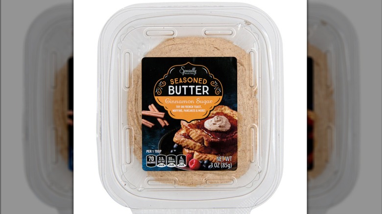 Plastic clamshell container of Specially Selected Cinnamon Sugar Flavored Butter