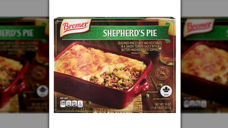 Box of Bremer Shepherd's Pie on a white background.
