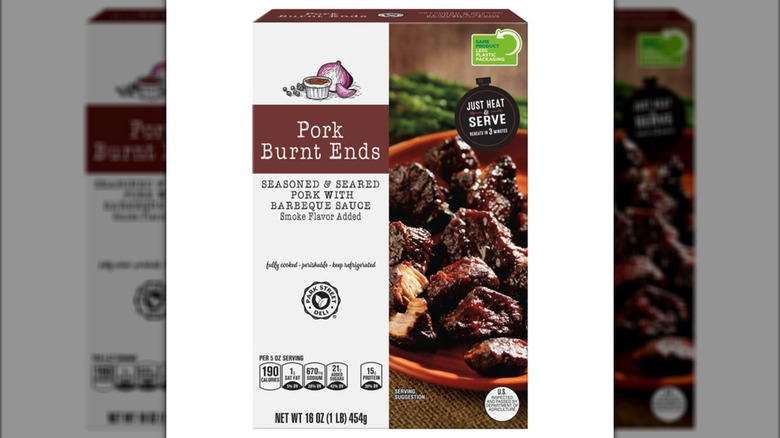 Pork Burnt Ends packaging on white background