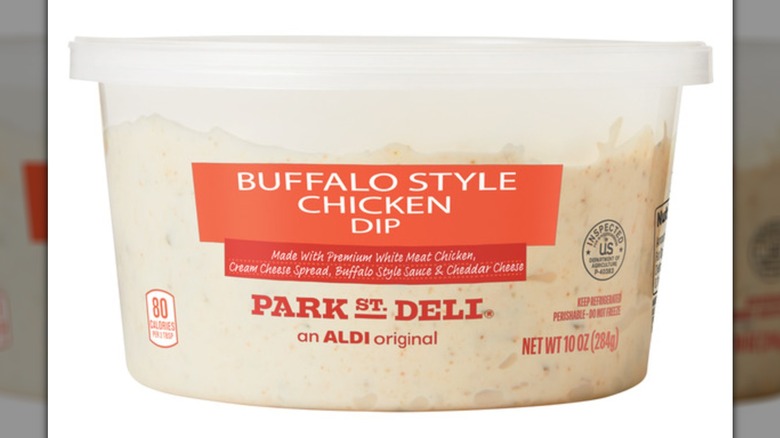 A container of Park Street Deli Buffalo Chicken Dip