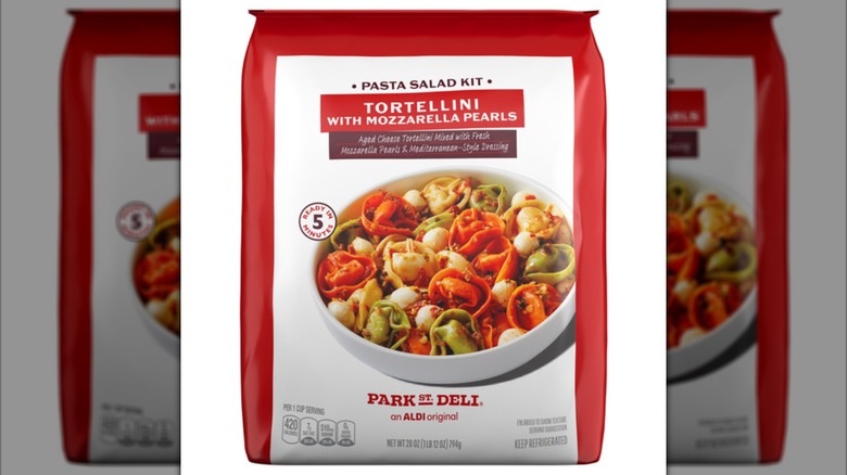 Exterior packaging of Aldi's Park Street Deli Pasta Salad Kit