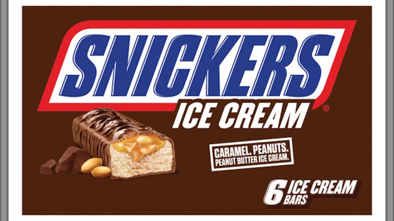 A six-count of Snickers ice cream bars available at Aldi