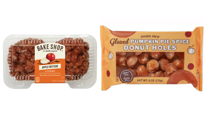 Pumpkin Donut Holes and Bake Shop Fritters on white background