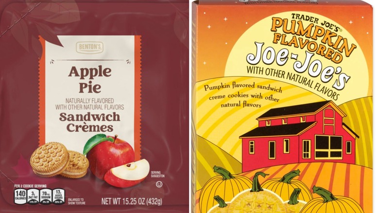 Aldi Benton's Apple Pie Sandwich Crèmes and Trader Joe's Pumpkin Joe-Joe's Cookies