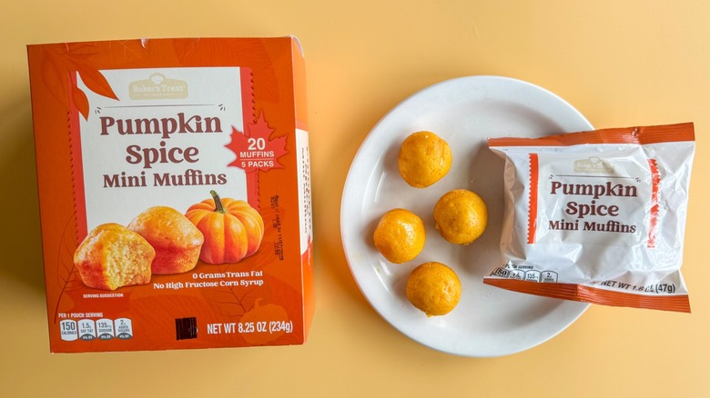 Pumpkin Spice mini muffins with packaging