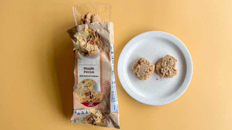 Benton's cookies on yellow background