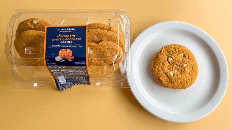 Specially Selected cookies on yellow background