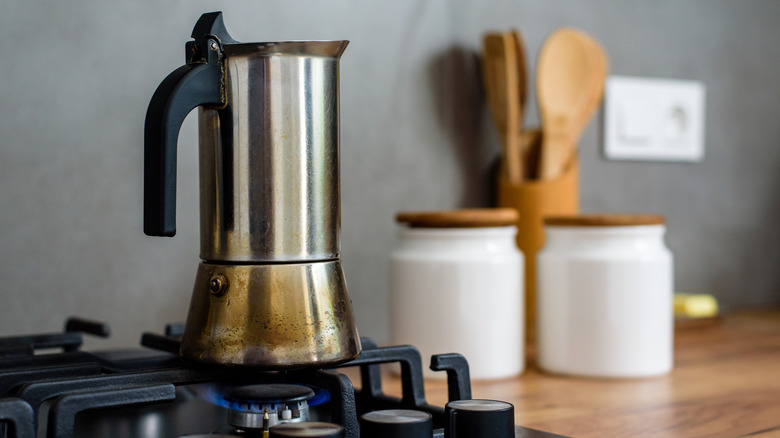 Percolator on a stove