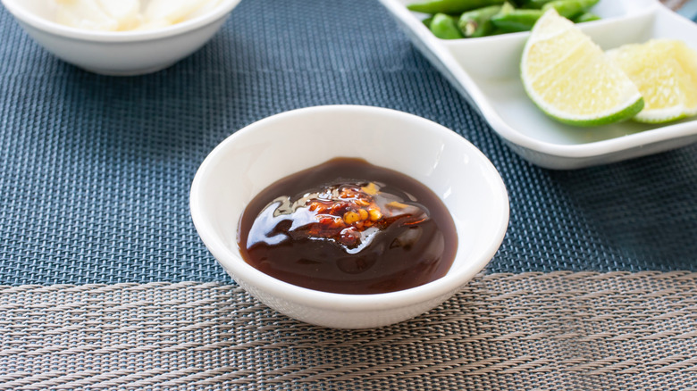 A bowl of hoisin sauce