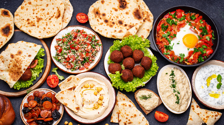 spread of mediterranean food