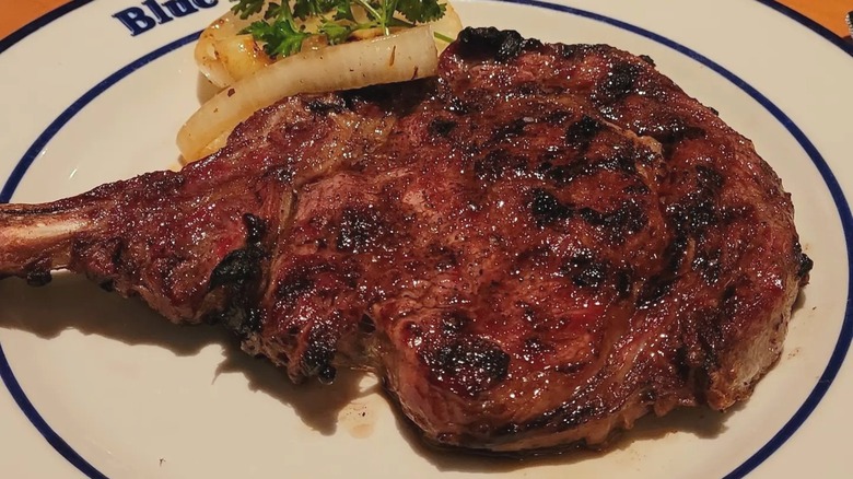 A rib-eye steak served at Blue Ridge Grill in Atlanta, Georgia