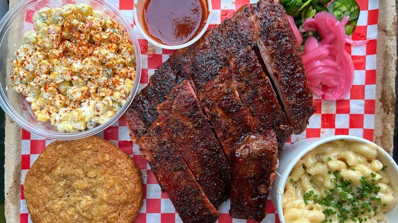A barbecue rib platter from Animales Barbeque Co. in Minneapolis