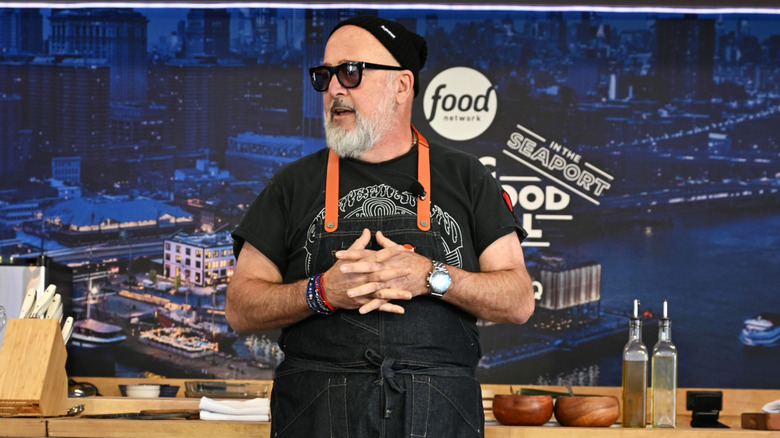 Celebrity chef Andrew Zimmern at Food Network event