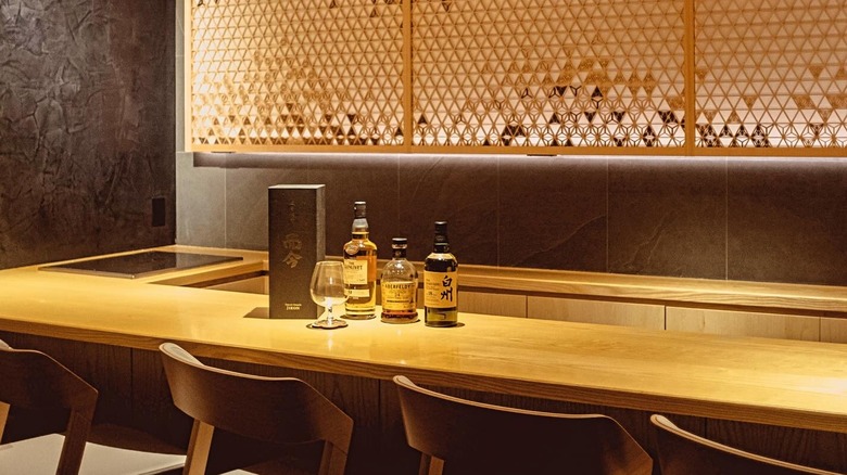 The bar at Sakagura in New York City