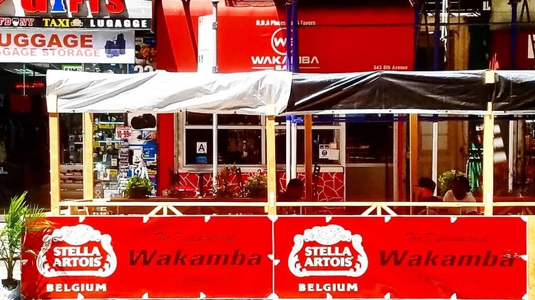 The exterior of the The Distinguished Wakamba Lounge in New York City