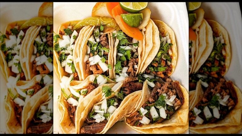 Beef tongue tacos from El Taco Veloz