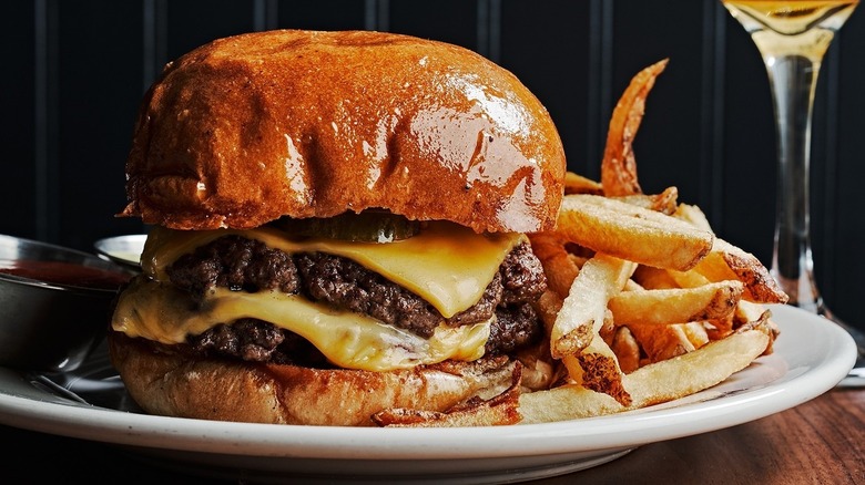 A Double Stack burger from Holeman and Finch in Atlanta