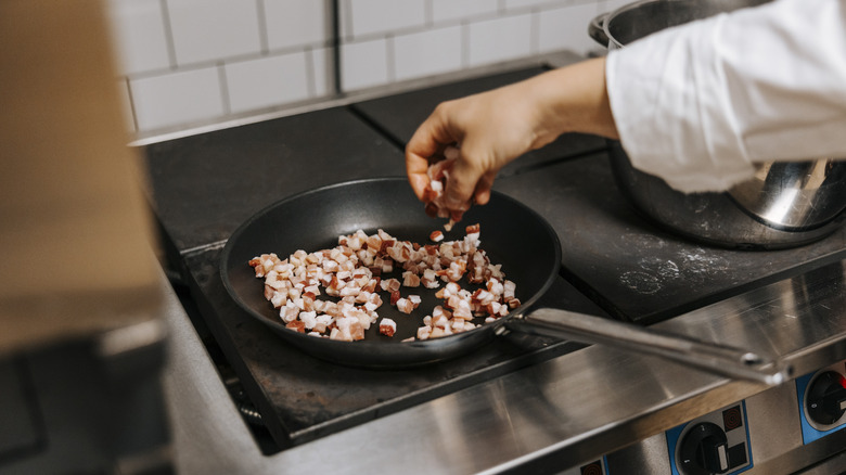 Chef using a high-quality pan