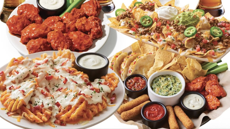 Assortment of Applebee's appetizers