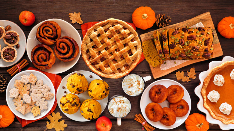 an assortment of autumnal treats