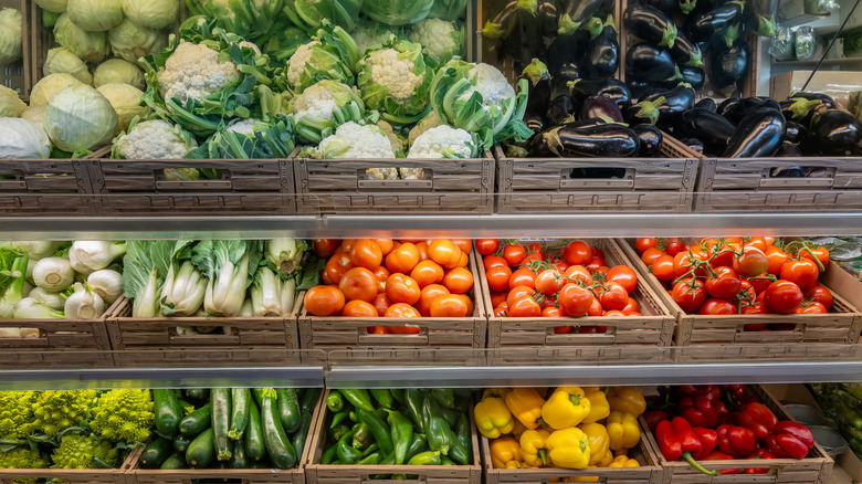 Fresh produce at the grocery store