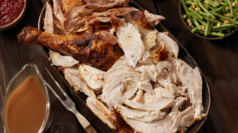 A turkey dinner with all the fixings