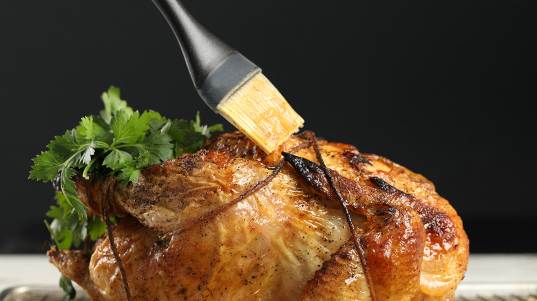 basting roasted chicken