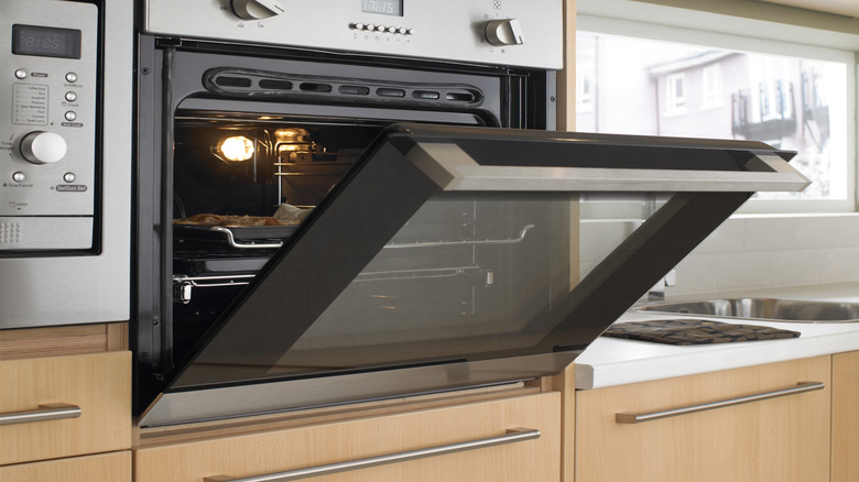 open oven door