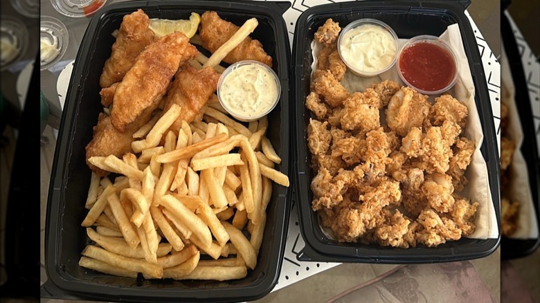 Fish and chips and calamari