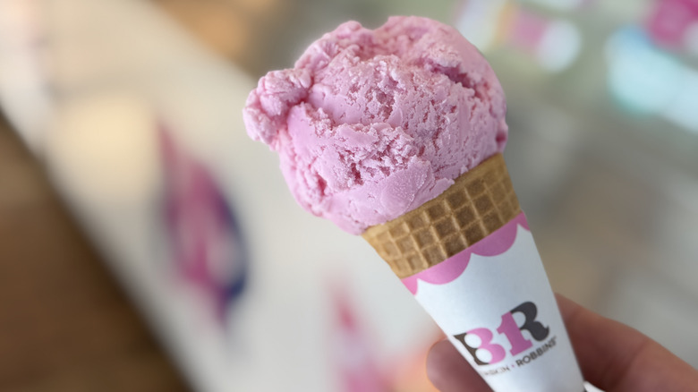 Pink Bubblegum Ice Cream in a Baskin-Robbins 2026