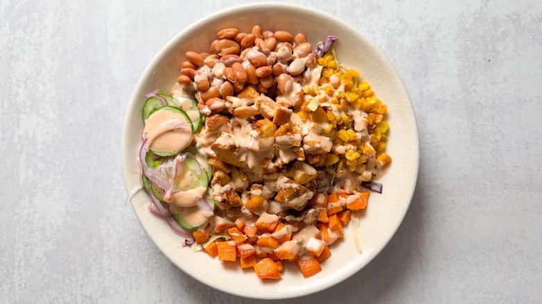 BBQ in a bowl chicken salad