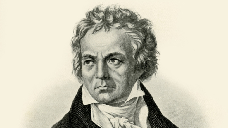 Drawing of Ludwig van Beethoven
