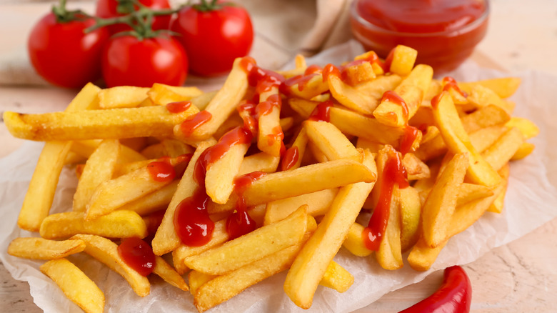 ketchup and fries