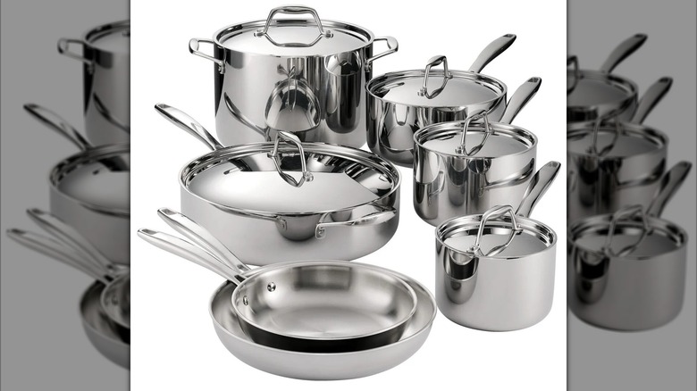 12-Piece Stainless steel cookware set