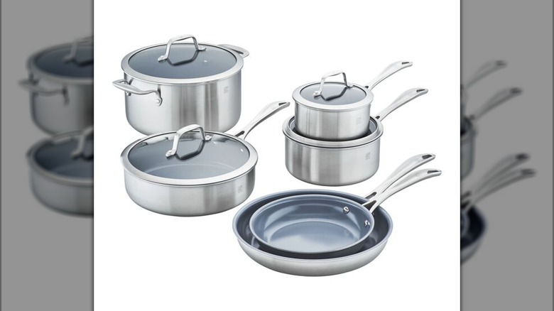 Product shot of Zwilling 10 Piece Cookware Set