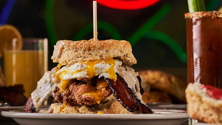 A biscuit sandwich at Denver Biscuit Co.