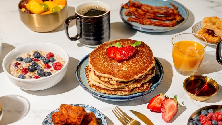 A breakfast spread at Chin Chin at New York New York