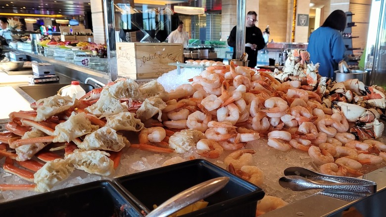 A seafood spread at the Sunday Brunch Buffet at Anthony's Prime Steak & Seafood at M Resort