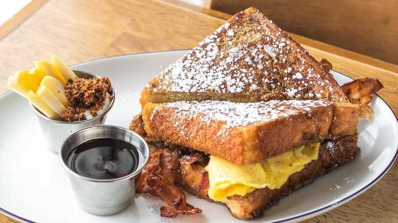 The Vanilla Rum French Toast Sandwich at Le Petit Marche in Atlanta