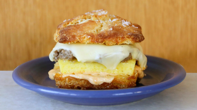 A Breakfast Sandwich at Tandem Coffee & Bakery in Portland