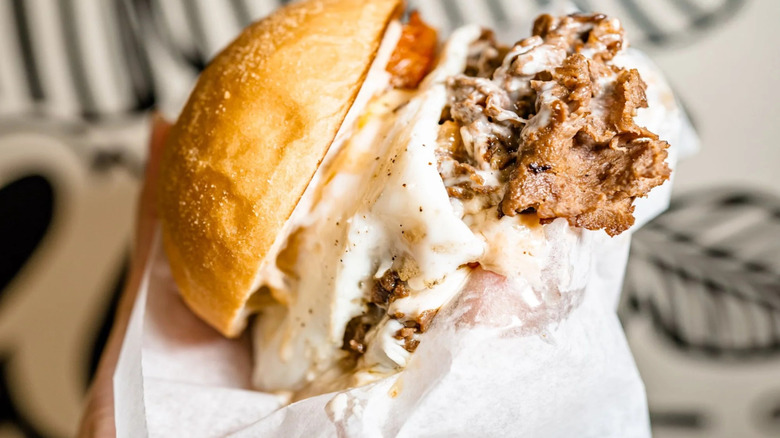 The Bistek sandwich at Lapu Lapu in Gaithersburg