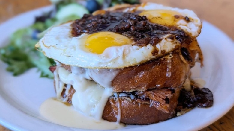 A Croque Madame at The Shop in Albuquerque