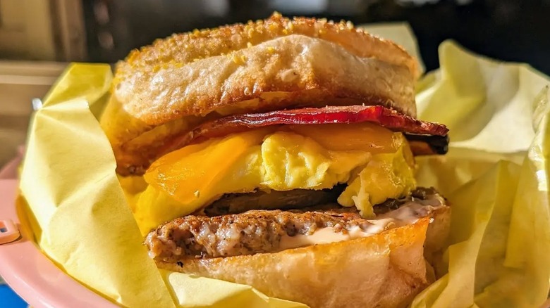 The Twilight Tasty breakfast sandwich at Dawnbringer in Portland