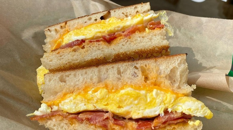The Breakfast Sandwich at Central Ninth Market in Salt Lake City