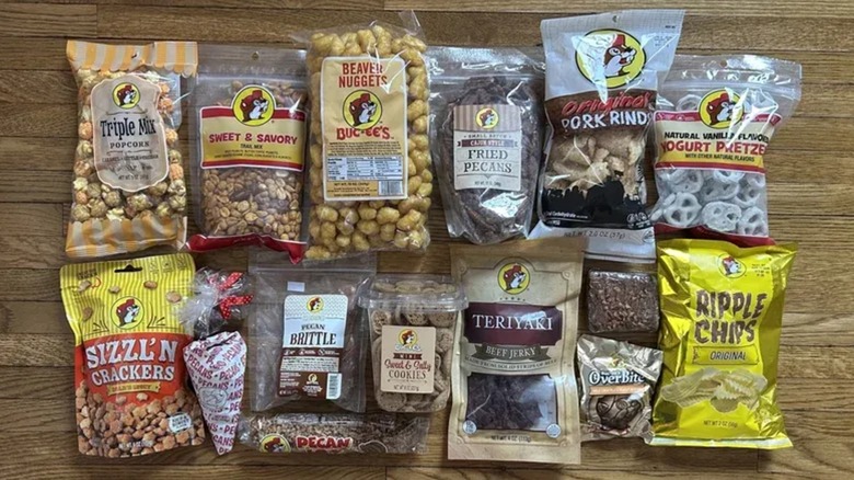 Variety of snacks form Buc-ee's