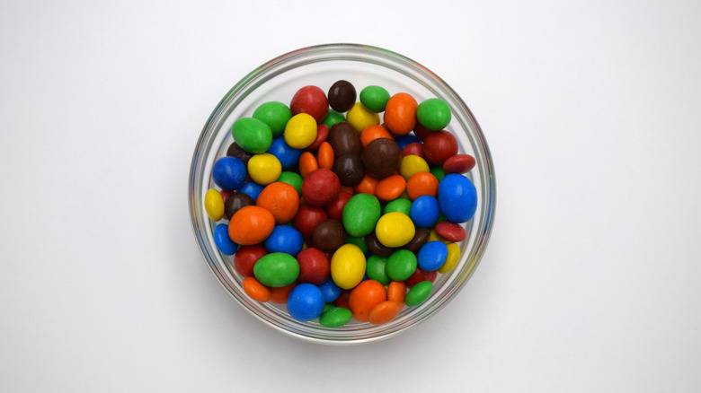 Assorted M&M's in a bowl