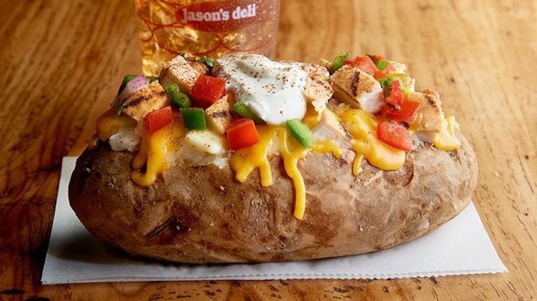 A loaded baked potato from Jason's Deli