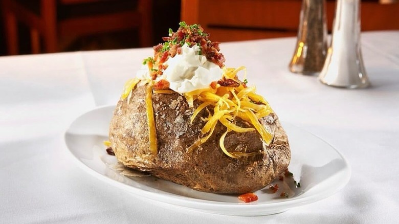 A loaded baked potato from Ocean Prime