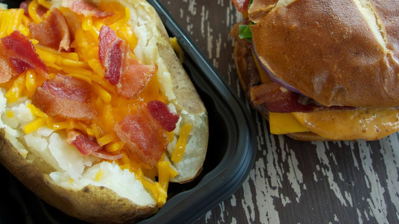 A loaded baked potato from Wendy's