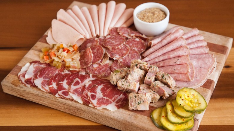 A charcuterie board at Cochon Butcher